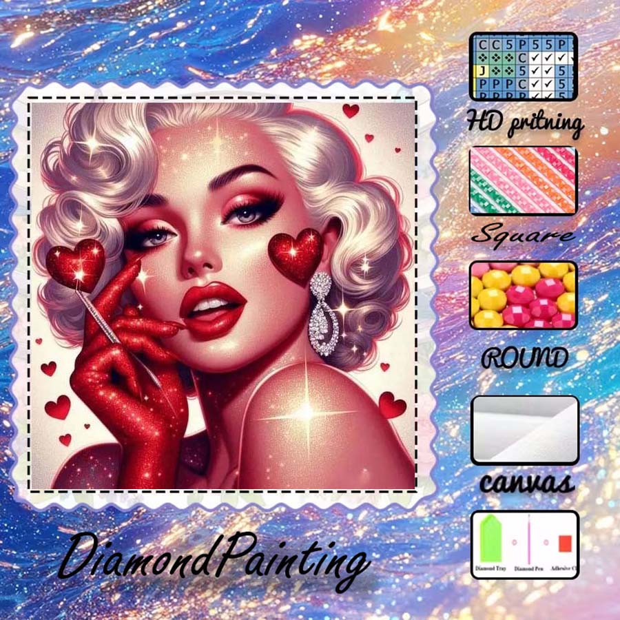5D Diamond Painting Kit Full Drill - 1 pièce de tissu floqué 5D