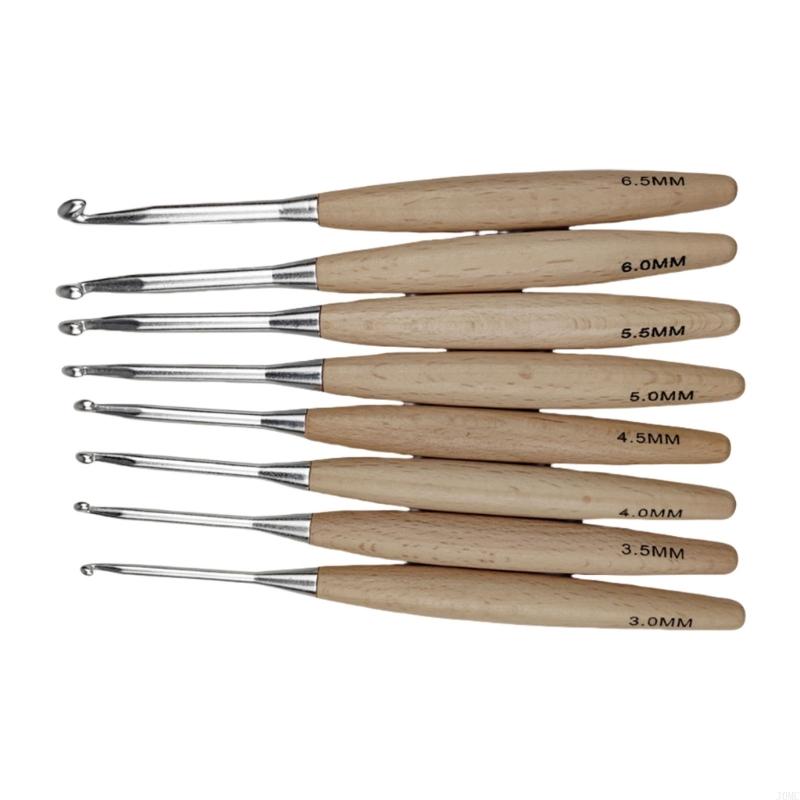 Wooden Crochet Hooks Ergonomic Handle - J0MC – Crochet ergonomique pour débutant