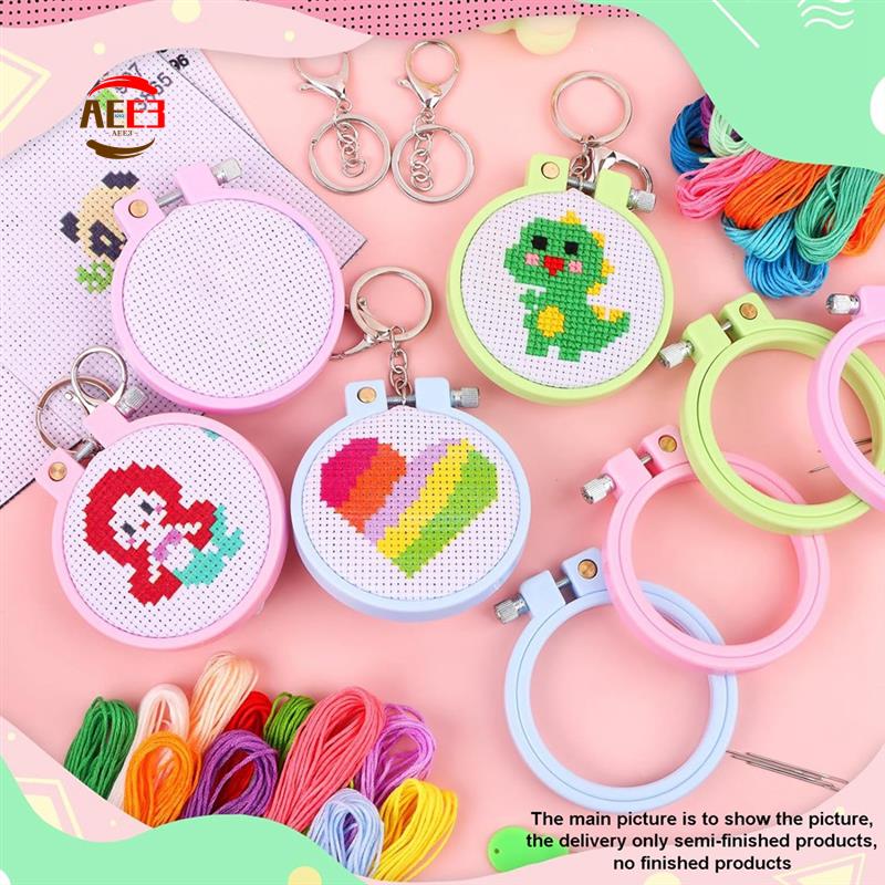 Cross Stitch Stamped Kits Beginners - AEE3-6Pcs Kits de point de croix