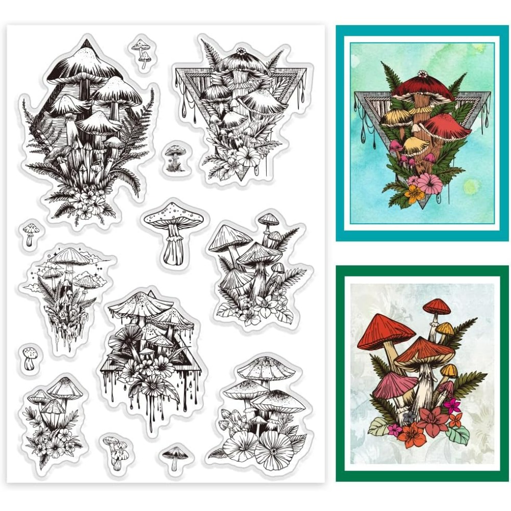 Clear Silicone Stamps For Card Making - Tampon en silicone transparent avec feuilles