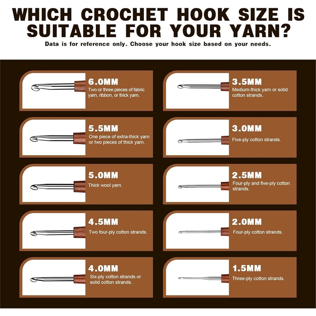 Crochets à crochetage AT16, lo - Wooden Crochet Hooks Ergonomic Handle avis et prix