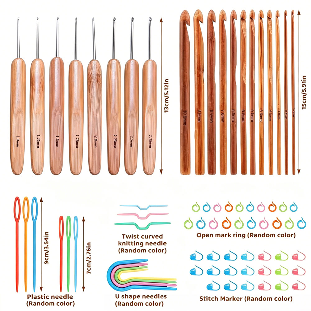 Ensemble de 74 crochets en bam - Craft Tools avis et prix