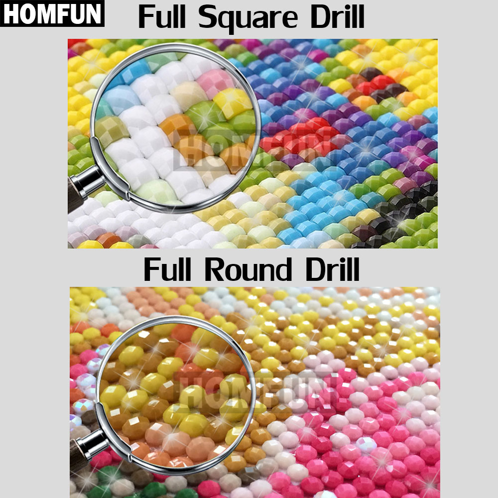 HOMFUN AB 5D bricolage diamant - 5D Diamond Painting Kit Full Drill avis et prix