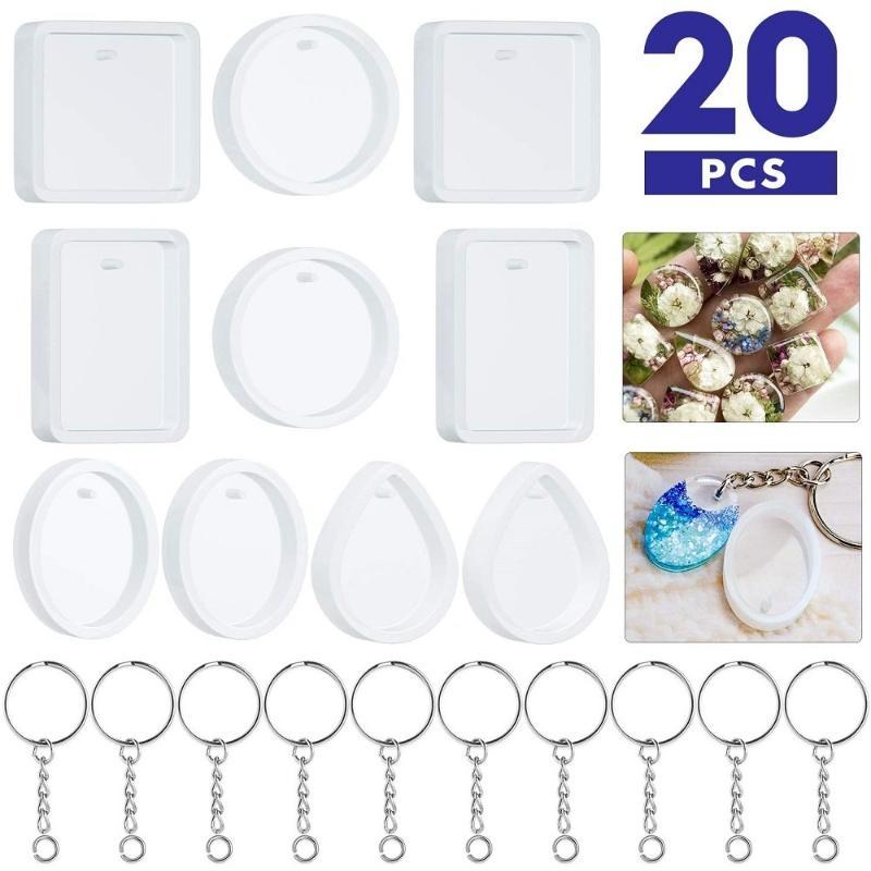 Kit de 20 moules en silicone p - Silicone Epoxy Resin Molds Set avis et prix
