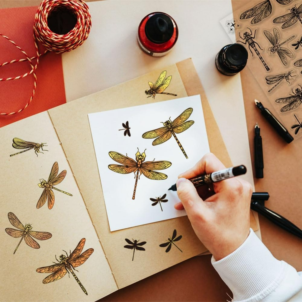 Timbres transparents libellule - Clear Silicone Stamps For Card Making avis et prix