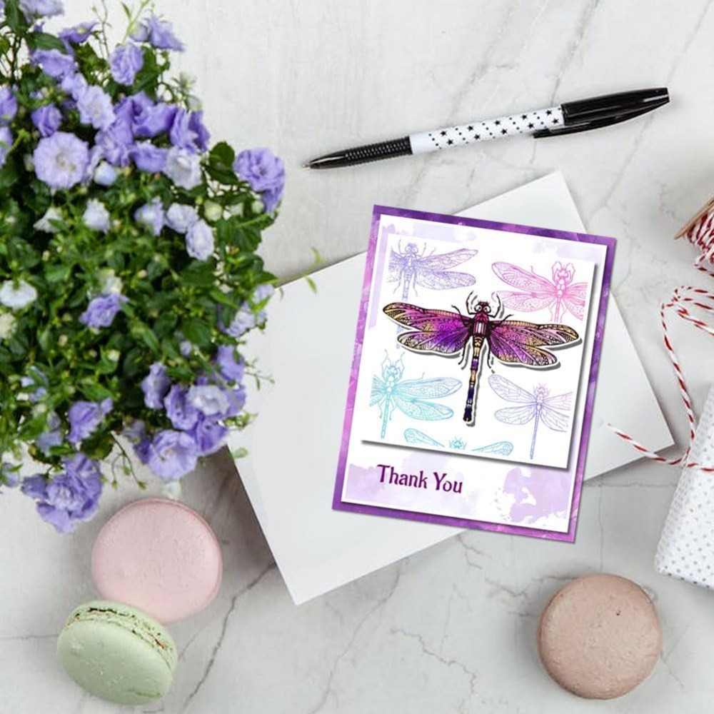Timbres transparents libellule - Clear Silicone Stamps For Card Making avis et prix