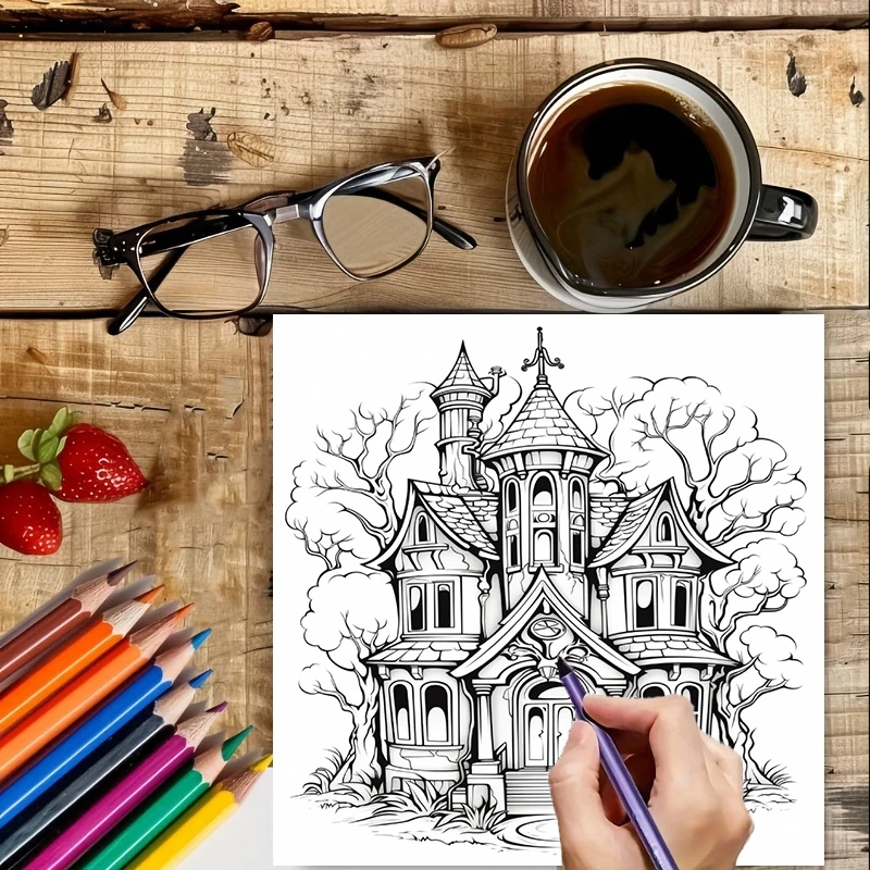 Livre de coloriage Maison Hant - Painting Supplies avis et prix