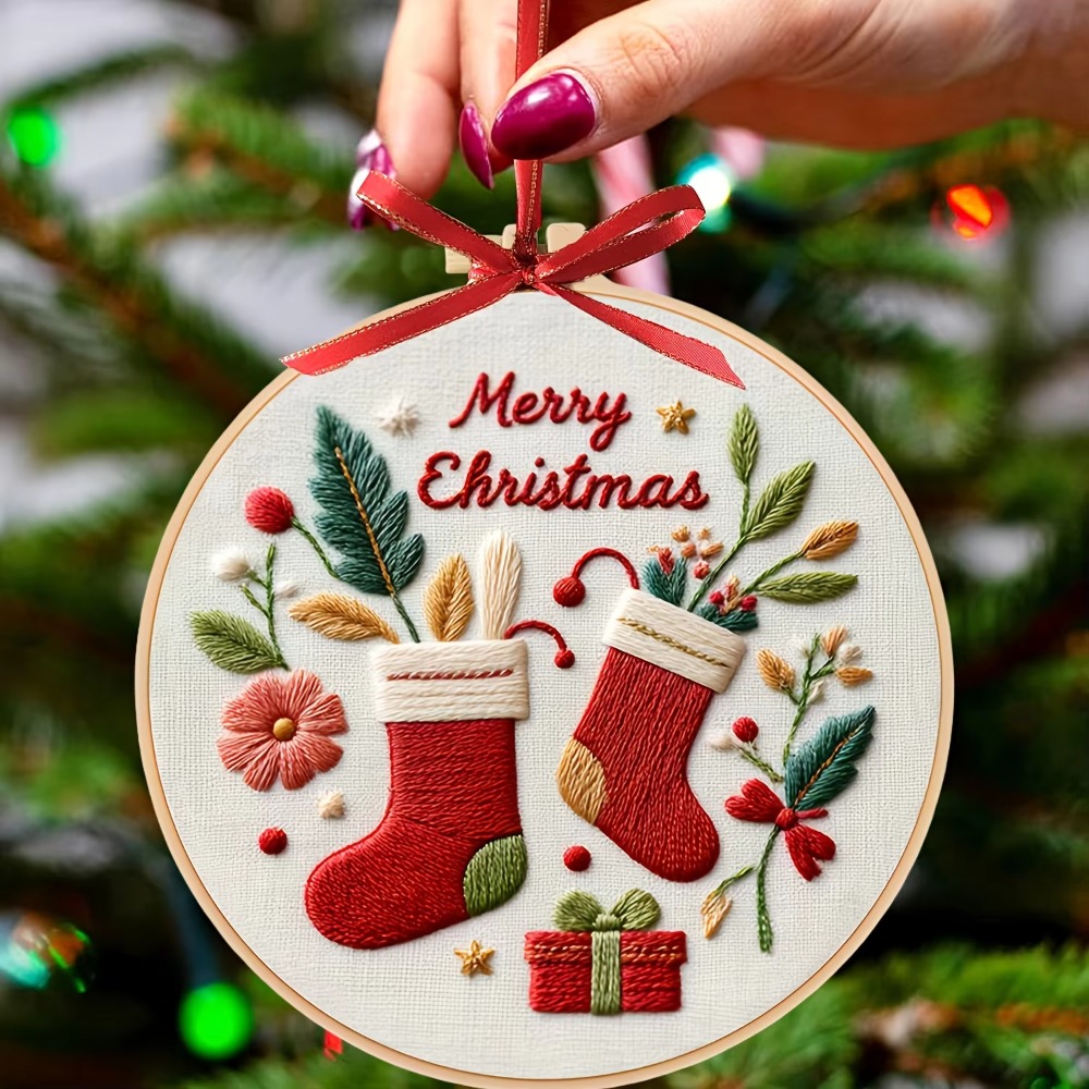 Kit de broderie de Noël en tis - Cross Stitch Stamped Kits Beginners avis et prix