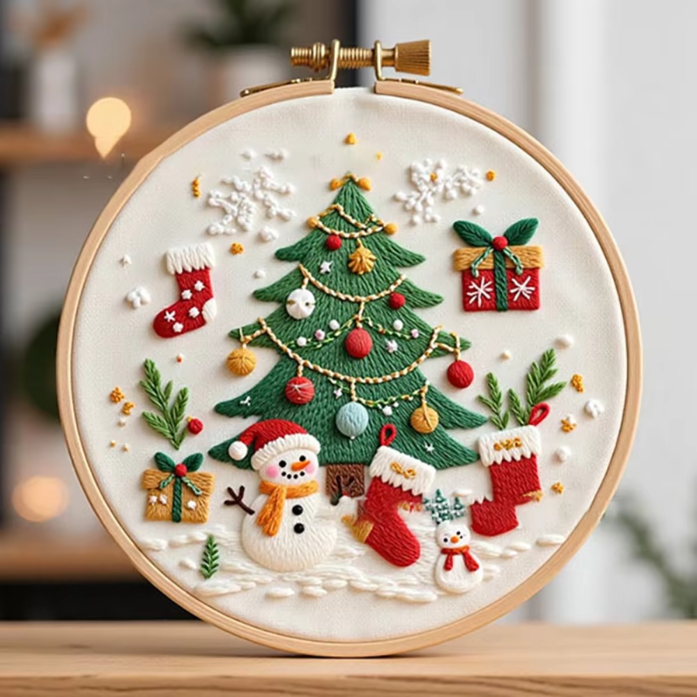 Kit de broderie de Noël en tis - Cross Stitch Stamped Kits Beginners avis et prix